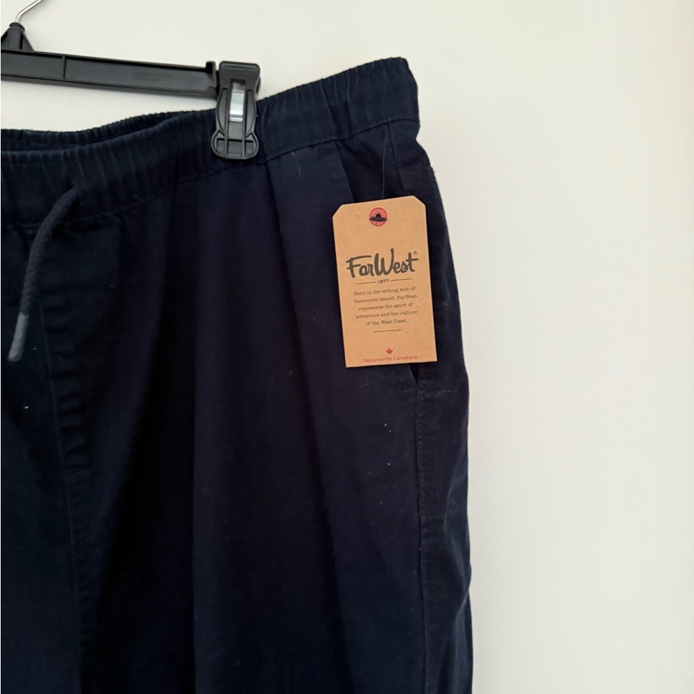 $40 NWT Retail FarWest Navy Straight Leg Pants XXL Drawstring Casual Lounge - Picture 4 of 10